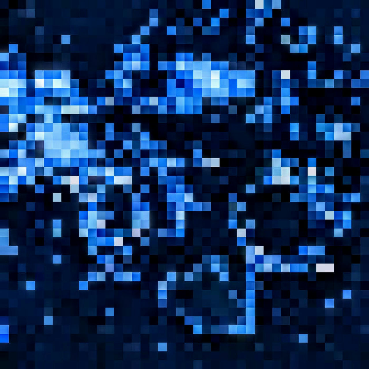 A whole bunch of blue pixel squares