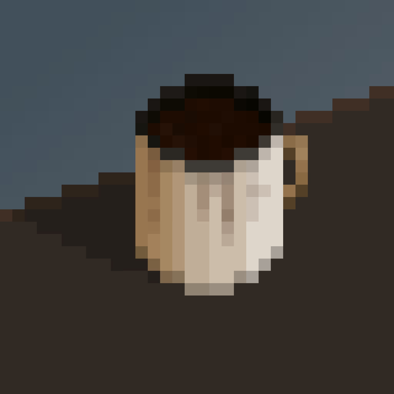 A pixel coffee mug